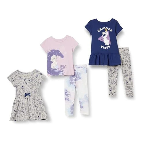 Offerta a tempo: Amazon Essentials Disney | Marvel | Star Wars | Frozen | Princess Set di capi da combinare e abbinare Bambine e ragazze, Pacco da 5, Frozen - Elsa E Olaf, 2 anni - 17% da 23.90 € a 19.80 €