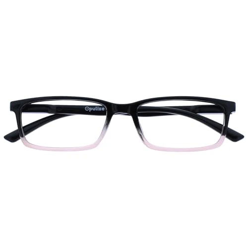 Offerta a tempo: OPULIZE See - Occhiali da Lettura Filtro Luce Blu Montatura Stretta Cerniere a Molla Migliorano il Sonno Gaming Computer Anti Riflesso Rosa al Nero Uomo Donna B9-4+3.00 - 0.00% da 6.22 € a 6.22 €