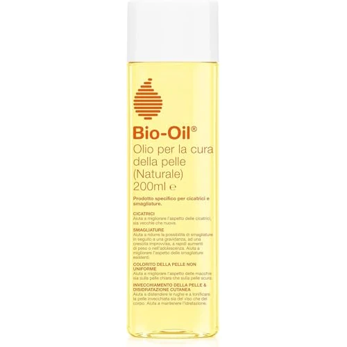 Offerta a tempo: Bio-Oil Olio Naturale Per La Cura Della Pelle, Per Smagliature, Cicatrici, Pelle Secca E Macchie Cutanee, 200 ml, Confezione da 1 - 26% da 24.44 € a 18.03 €