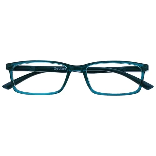 Begrenztes Angebot: OPULIZE SEE Blaulichtfilter Lesebrille für Damen Herren, Blendfreie UV400-Schutz Federscharnier Anti-Müdigkeit, Rechteckiger Rahmen, Computerbrillen Gaming, Türkis +1,50 von 11.05 EUR auf 8.40 EUR (Rabatt 24%)