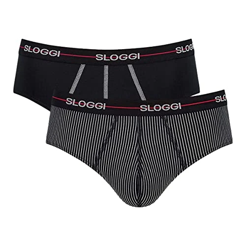 sloggi Men's sloggi Men Start Midi C2P Box Briefs, Red - Dark Combination, 7