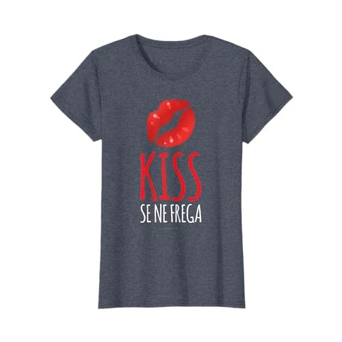 Offerta a tempo: Maglietta Donna Scritte Divertenti Kiss Se Ne Frega Maglietta - 15% da 16.99 € a 14.39 €