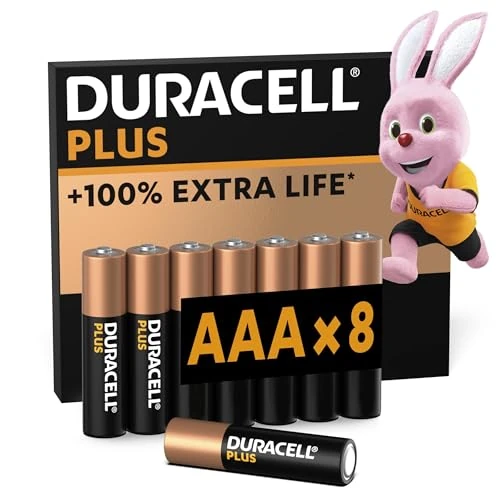 Duracell Plus pilas alcalinas AAA (paquete de 8), 1,5 V, MN2400