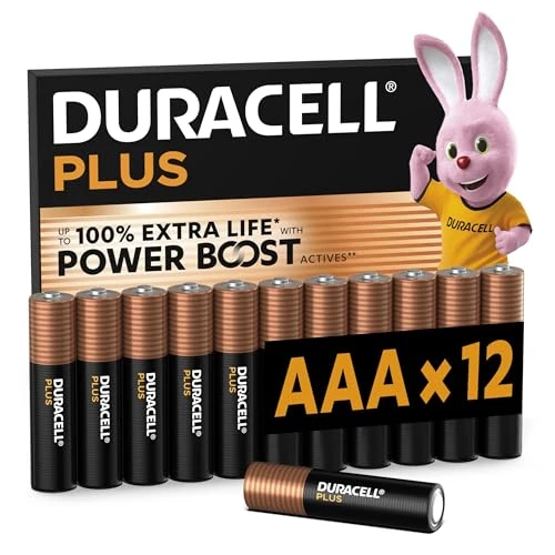 Offre limitee: DURACELL Plus Piles AAA (Lot de 12) – Piles Alcalines 1,5 V–Durent jusqu’à 100 % plus longtemps grâce aux Actifs POWER BOOST–Fiable pour vos Appareils du Quotidien–Emballage 0 % Plastique–MN2400 de 13.89 EUR a 9.50 EUR (economie 32%)
