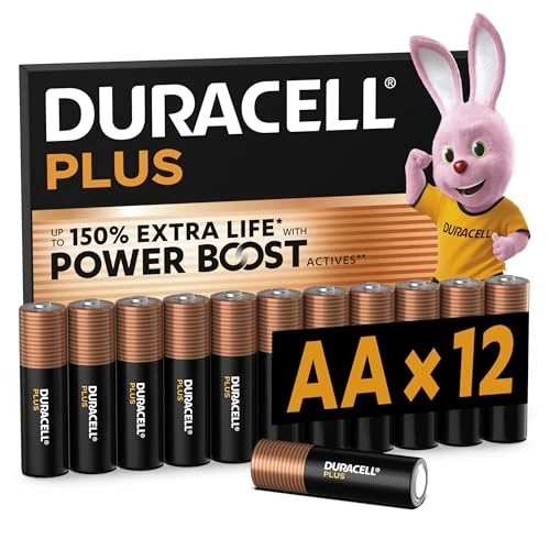Limited-time offer: Duracell Plus AA Batteries (12 Pack) - Alkaline 1.5V - Up To 100% Extra Life - Reliability For Everyday Devices - 0% Plastic Packaging - 10 Year Storage - LR6 MN1500 from 11.50 GBP to 8.35 GBP (save 27%)