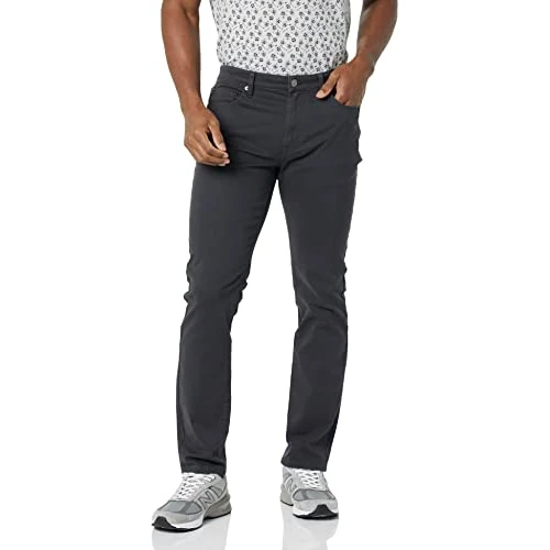 Offerta a tempo: Amazon Essentials Pantaloni da Uomo in Twill di Cotone Elasticizzato a vestibilità Aderente, Carbone, 32W / 31L - 0.00% da 21.36 € a 21.36 €