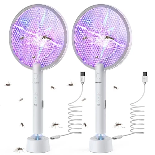 Offerta a tempo: PALONE Racchetta Zanzare Elettrica, 2X 4000V con USB Ricaricabile LED 2-In-1 Schiacciamosche elettronico, Protezione Maglia a 3 Strati, Adatto per Casa Giardino Campeggio Interni ed Esterni - 30% da 49.99 € a 35.14 €