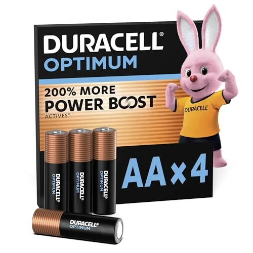 Tijdelijke aanbieding: DURACELL Optimum AA-batterijen, 4 Stuks​, Alkalinebatterijen 1,5V – 200% meer Power Boost-ingrediënten – Geschikt Voor Moderne Apparaten – 100% Recyclebaar, 0% Plastic Verpakking – MX1500 van 9.39 € naar 7.49 € (20% korting)