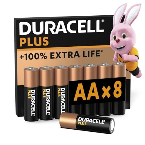 Duracell Batterie Plus AA (pacco da 8) - Pile Alcaline 1.5V - MN1500