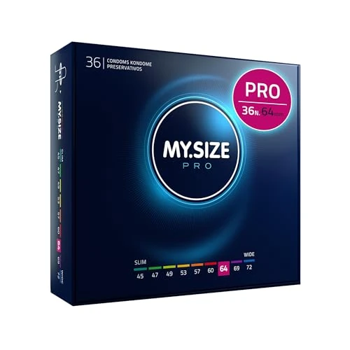 Offerta a tempo: MY.SIZE PRO Preservativi ELITE taglia 6, 64 mm, XXL, 36 pezzi, vestibilità perfetta e dimensioni adatte a tutti - 20% da 24.99 € a 19.99 €