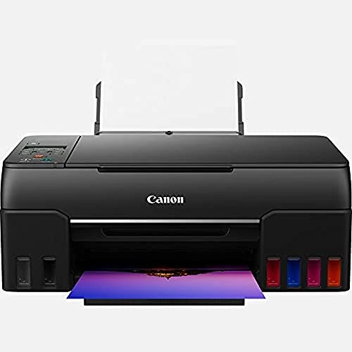 Canon PIXMA G650 MegaTank Drucker Tintenstrahldrucker Scanner Kopierer (4.800 x 1.200 dpi, Fotodrucker 10x15 cm,, LC Display, WLAN, Wireless Printing, Auto Power On/Off) schwarz