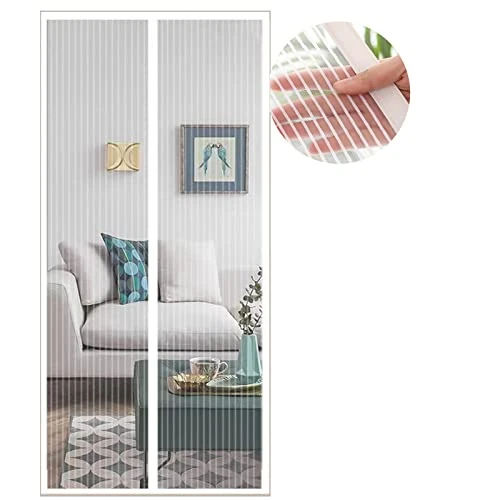 Oferta limitada: Cortina Mosquitera Magnética para Puertas, Versión Actualizada 95x220 cm Puerta de Malla Magnética, Blanco Cortinas para Puertas Exteriores, Fácil de Instalar y Lejos de Los Mosquitos de 23.63 € a 12.99 € (ahorro 45%)