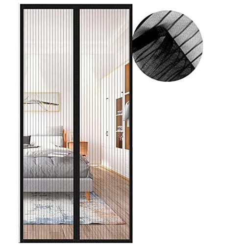 Offerta a tempo: Zanzariera Magnetica per Porte, Zanzariera 140x230 cm, Nero Zanzariere Porte Chiusura Automatica, Facile da Installare, per Porta Finestra Balcone Soggiorno - 53% da 27.87 € a 12.99 €