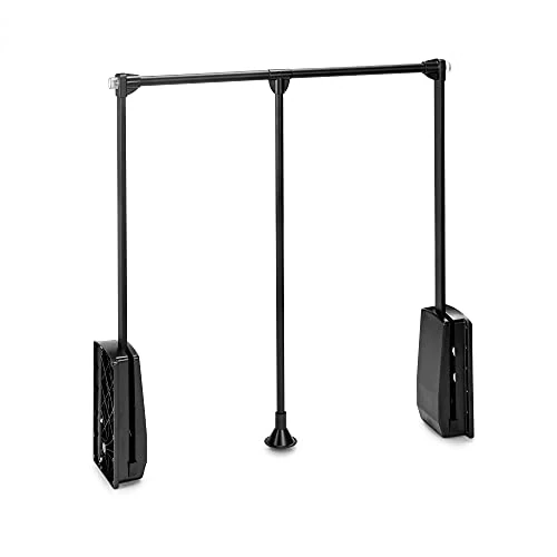 Zeitlich begrenztes Angebot: Emuca - Kleiderlift für Schrankbreite, kleiderschranklift, 830-1150mm breite regulierbar, schwarz von 57.02 € auf 41.31 € (28% Rabatt)