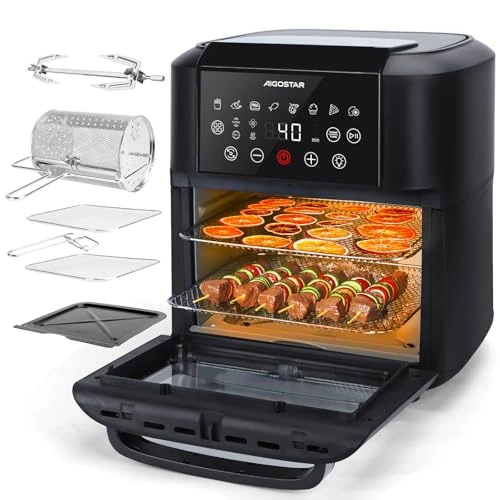 Tijdelijke aanbieding: Aigostar Owen Multifunctionele luchtfriteuse, XXL 12 liter, 1700 W, led-touchscreen, 8 vooraf ingestelde modi, inclusief 6 accessoires, draaisysteem, BPA-vrij van 109.99 EUR naar 109.99 EUR (korting 0%)
