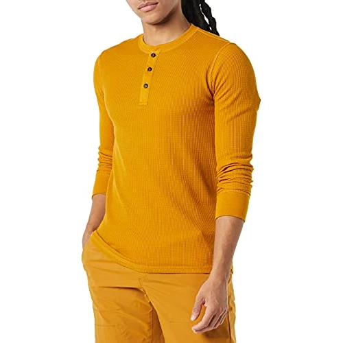 Offerta a tempo: Amazon Essentials Felpa con Collo Serafino a Nido D’Ape a Maniche Lunghe Slim Uomo, Oro, XXL - 0.00% da 16.75 € a 16.75 €