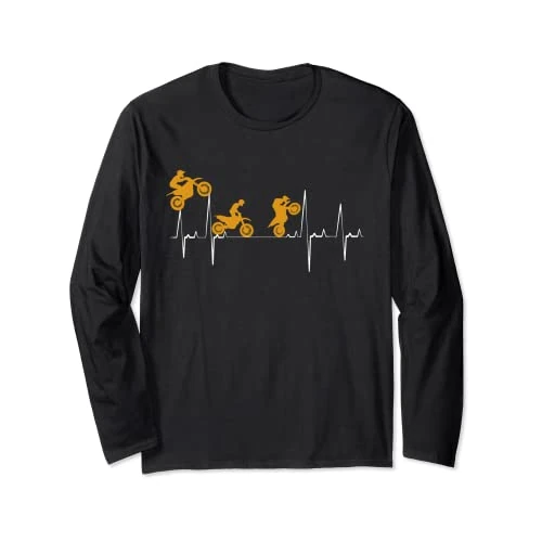 Offerta a tempo: Moto Motociclista Motocross Enduro Battito Cardiaco Maglia a Manica - 15% da 19.99 € a 16.99 €