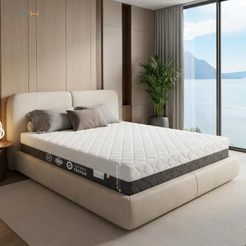 Offerta a tempo: TANHK Materasso Memory Made in Italy | Ortopedico Medio Rigido | Sistema di Alleviamento dei Punti di Pressione | Anallergico, Antibatterico e Antiacaro | Traspirante (Materasso Memory, 90 x 190) - 15% da 109.25 € a 92.86 €