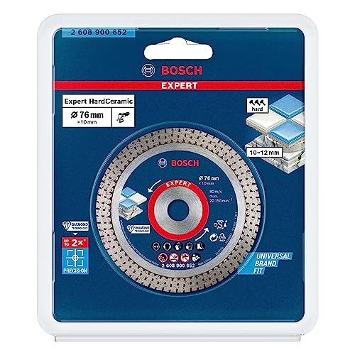 Oferta limitada: Bosch Professional 1 disco de corte de diamante Expert HardCeramic de 76 mm para azulejos duros, piedra dura, Ø 76 mm, accesorios mini amoladora angular, M 10 de 16.00 EUR a 16.00 EUR (ahorro 0%)