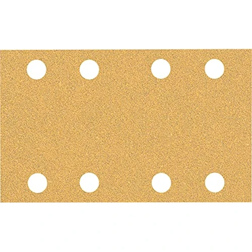 Bosch Professional 10x Carte abrasive Expert C470 con 8 fori (per Legno duro, Vernice su legno, 80x133 mm, Grana 60, accessorio Levigatrice orbitale)