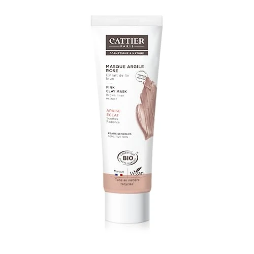 CATTIER Maschera di argilla rosa – bio-delicata, idratante – 100 ml per lenitivo