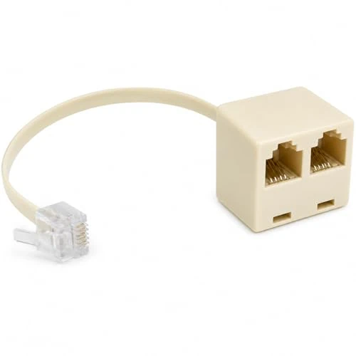 Offre limitée : CABLEPELADO Répartiteur de téléphone 6P4C RJ11 mâle vers double RJ11 | Adaptateur avec câble - Beige de 7.00 € à 7.00 € (0.00% de remise)