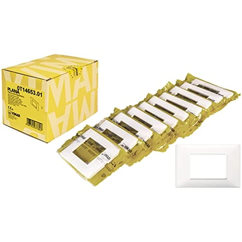 Tijdelijke aanbieding: Vimar Plana 0T14653.01 frame 3-voudig technopolymeer, 10 stuks, wit van 32.62 € naar 32.62 € (0.00% korting)