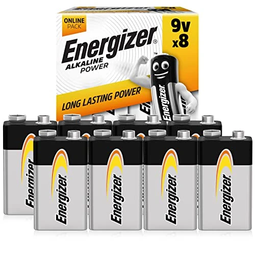 Limited-time offer: Energizer Alkaline Power - 9V Battery (8 Pack) - Nine Volt Block Batteries - Fire Alarms, Smoke Detectors, Radios, Toys - 100% Recyclable Plastic Free Packaging [Amazon Exclusive] from 13.99 GBP to 13.99 GBP (save 0%)