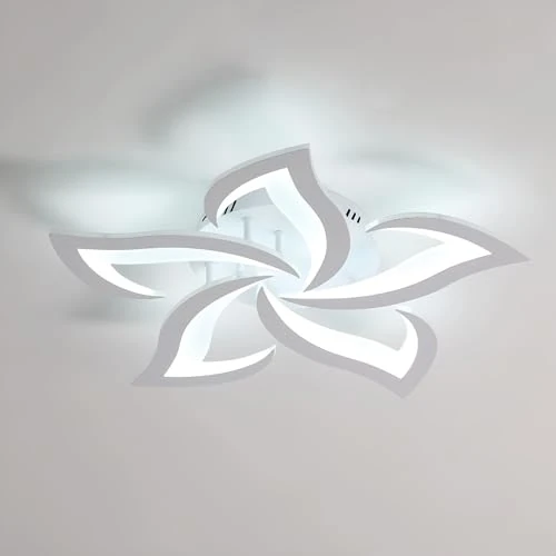 Limited-time offer: Comely Ceiling Lights Bedroom, LED Ceiling Lights 60W 6750LM, Cool White 6500K, Acrylic Petal Design Mordern Ceiling Lighting for Living Room Bedroom (Dia 60cm) from 48.99 GBP to 40.79 GBP (save 17%)