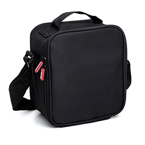 Tatay Bolsa Termica Porta Alimentos Impermeable - Urban Food Casual Glass 3,5L | 2 Tapers de Cristal 0,57L | Triple Capa Aislante | Cuerpo Semirrígido | Bolsillo Interior | 22x12x21,5cm, Negro