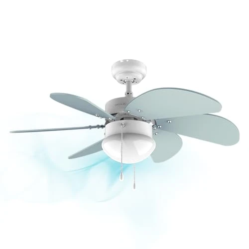 Oferta limitada: Cecotec Ventilador de techo EnergySilence 3600 Vision Sky. 50 W, Diámetro 92 cm, Lámpara, 3 Velocidades, 6 Aspas reversibles, Función Verano/Invierno, Interruptor de Cadena, Blanco/Azul de 44.90 € a 44.90 € (ahorro 0.00%)
