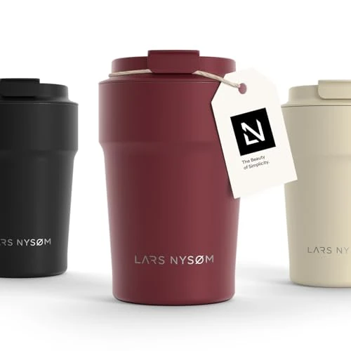 Offre limitee: LARS NYSØM Thermo Coffee Mug-to-go 380ml | Tasse de voyage 0.38 litre avec isolation | Tasse thermique étanche en acier inoxydable pour le café et le thé (Berry Red, 380ml) de 29.99 EUR a 29.99 EUR (economie 0%)