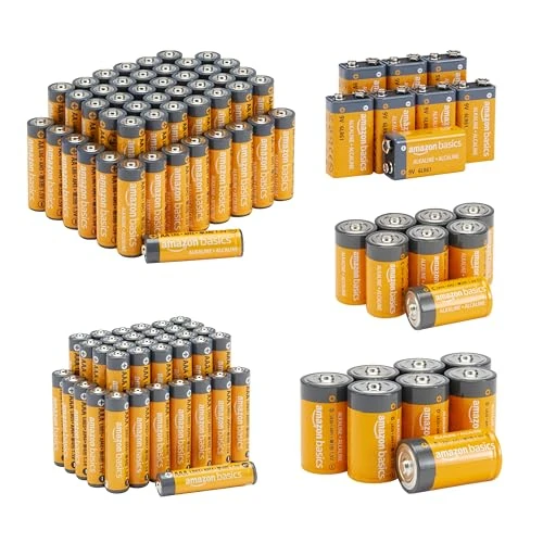 Limited offer: Amazon Basics 108 Count Alkaline Battery Super Value Pack - 48 AA + 36 AAA + 8 C + 8 D + 8 9Volt from 44.99 EUR to 44.99 EUR (save 0%)