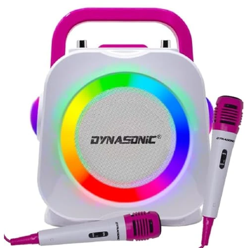 Offerta a tempo: DYNASONIC Karaoke con Microfono, Regali Originali per Bambini, Altoparlante, Giocattoli Ragazzi 4-13 Anni (Pink) - 25% da 49.92 € a 37.50 €