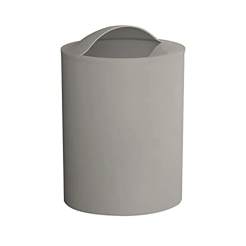 Gedy G-Eye Waste Paper Bin, Light Taupe, Dimensions and Weight Bathroom Basket: 26.5 x 19 x 19 cm & 0.25 kg, Made of Thermoplastic Resins, Bathroom Design R&E, 100% Made in Italy
