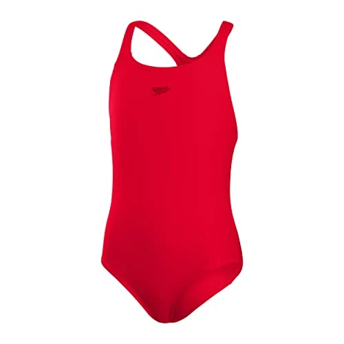 Offre limitée : Speedo Junior Girl's ECO Endurance+ Medalist Swimsuit | Chlorine Resistance | Recycled Fabric | Comfort Fit | Swimming Lessons | Swim Holiday, Fed Red, 7-8 Years de 30.00 € à 19.60 € (35% de remise)