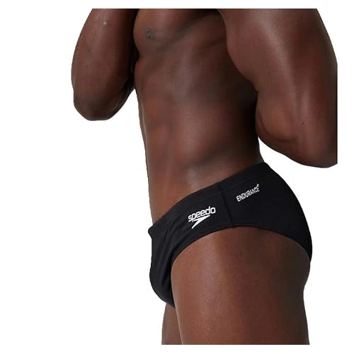 Offerta a tempo: Speedo Men's Eco Endurance+ 7cm Swimming Briefs| Chlorine Resistant | Recycled Fabric | Swim Fitness | Training, Black, 40 - 11% da 21.99 € a 19.59 €