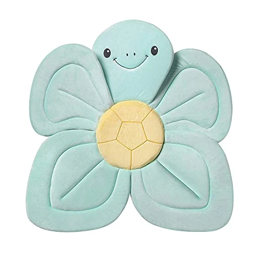 Nuby NV07009 Coussin de Bain Tortue - Tapis de Bain pour Bébé avec Rembourrage Pliable - 0-6m