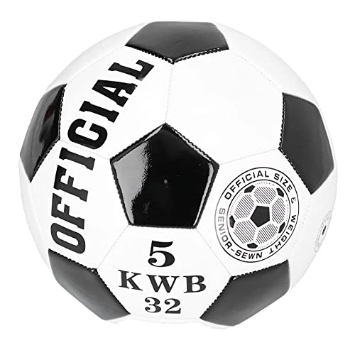 Limited offer: VGEBY Sports Soccer Ball, Machine Sewn Size 5 FootBall with Traditional Black and White Pattern for All Ages from 21.89 EUR to 14.33 EUR (save 35%)