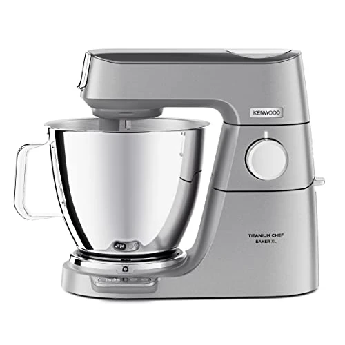 Kenwood Titanium Chef Baker XL Food Processor with Whisk, Dough Hook, Sticks and Bowl, 6.7 L, KVL85.424SI, Power 1500 W, Silver