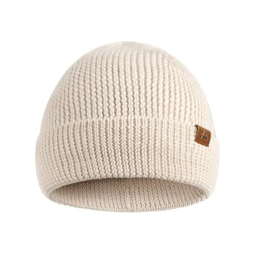 Tijdelijke aanbieding: DANISH ENDURANCE Merinowol Beanie, Thermische Herfst Winter Muts, Gebreid, voor Mannen en Vrouwen, Unisex, Wit, One size van 35.95 € naar 21.95 € (39% korting)