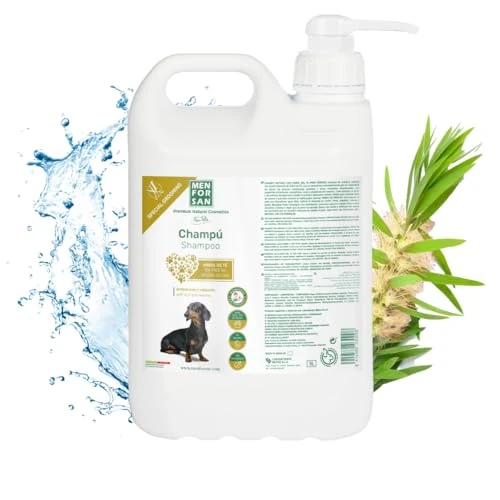 Tijdelijke aanbieding: MENFORSAN Tea Tree Shampoo voor Honden | Anti-jeuk en anti-schimmel | Voorkomt luizen | Schaadt de vacht niet | 5 liter van 50.69 € naar 5.69 € (88.77% korting)