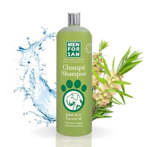 Tijdelijke aanbieding: MENFORSAN Tea Tree Shampoo voor Honden | Anti-jeuk en anti-schimmel | Voorkomt luizen | Schaadt de vacht niet | 1 liter van 15.73 € naar 13.37 € (15% korting)