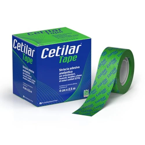 Oferta limitada: Cetilar Tape, tira adhesiva inelástica, a base de ésteres cetílicos (CFA) de acción local para articulaciones, músculos y tendones, Con mentol, 4 cm x 2,5 m, Pharmanutra de 23.80 € a 19.60 € (ahorro 18%)