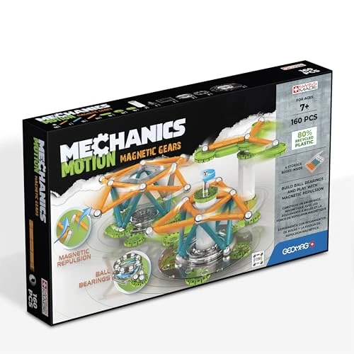 Offre limitée : GEOMAG - Mechanics Motion Magnetic Gears 160 Pcs, Construction Magnétique Enfant avec Engrenages en Mouvement, Jouet Enfant 7 Ans +, Jeux de Construction STEM Éducatif, Idée Cadeau Noël Anniversaire de 45.00 € à 45.00 € (0.00% de remise)