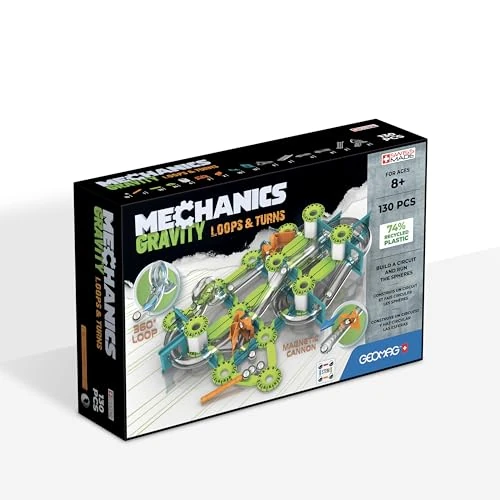 Offre limitée : Geomag - Mechanics Gravity Loops & Turns - Jeu Educatif et Créatif pour Les Enfants - Blocs de Construction Magnétiques, Circuit avec Blocs Magnétiques - Lot de 130 Pièces de 38.72 EUR à 22.46 EUR (remise 42%)