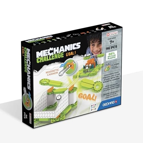 Offerta a tempo: Geomag - Mechanics Challenge Goal - Gioco Educativo e Creativo per Bambini - Costruzioni Magnetiche con Sfere Metalliche - Confezione da 96 Pezzi - 38% da 25.00 € a 15.62 €