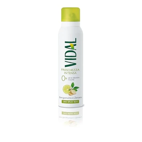 Vidal Deodorante Spray Bergamotto E Zenzero Freschezza Intensa 48h 150 Ml