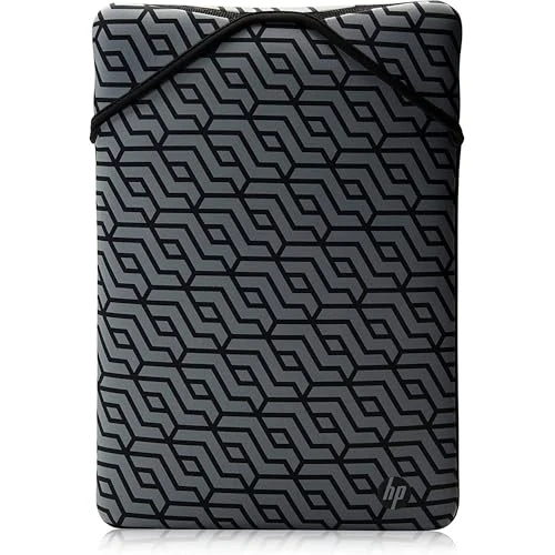 Offerta a tempo: HP Custodia Protettiva Reversibile per Laptop Portatili fino a 15,6 Pollici, Profilo Sottile e Senza Cerniera, Tessuto in Neoprene Disinfettabile e Lavabile in Lavatrice, Design Nero/Grigio Geometrico - 60% da 23.99 € a 9.59 €