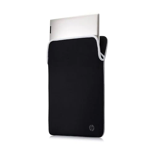 Offerta a tempo: HP Custodia Protettiva Reversibile per Laptop Portatili fino a 15,6 Pollici, Profilo Sottile e Senza Cerniera, Tessuto in Neoprene Disinfettabile e Lavabile in Lavatrice, Colore Nero/Argento - 52% da 22.99 € a 11.05 €